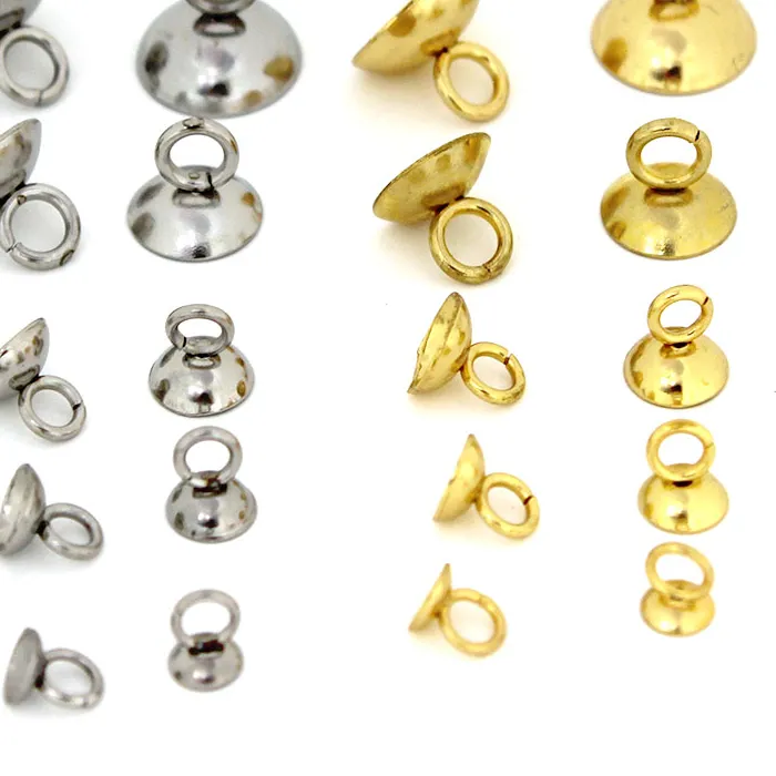 Authentic 20Pcs 4/5/6/8/10mm Beads End Caps Clasp Pendant Charms Connectors for DIY Jewelry Making Findings Accessories