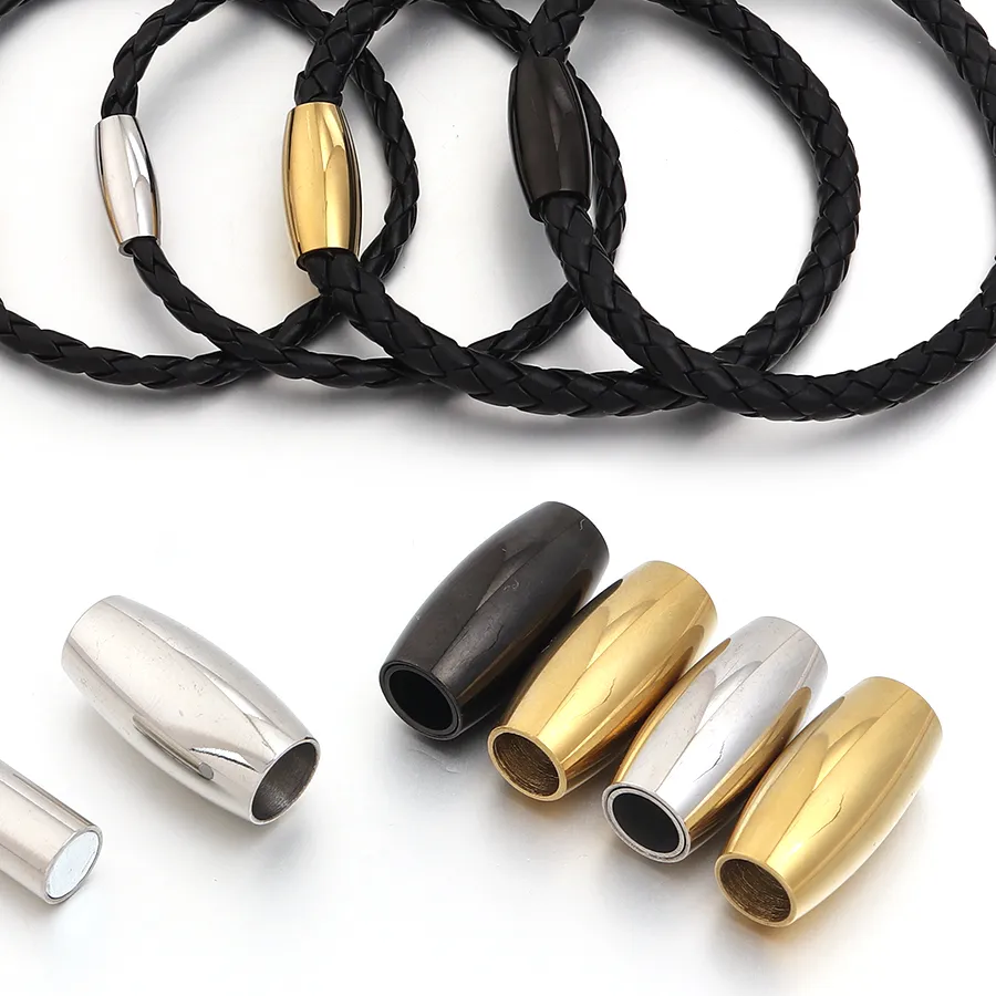 Authentic 2pcs 3 4 5 6mm Magnetic Clasps Bracelet Necklace Leather Cord Magnet Buckle For DIY Jewelry Making Accessories