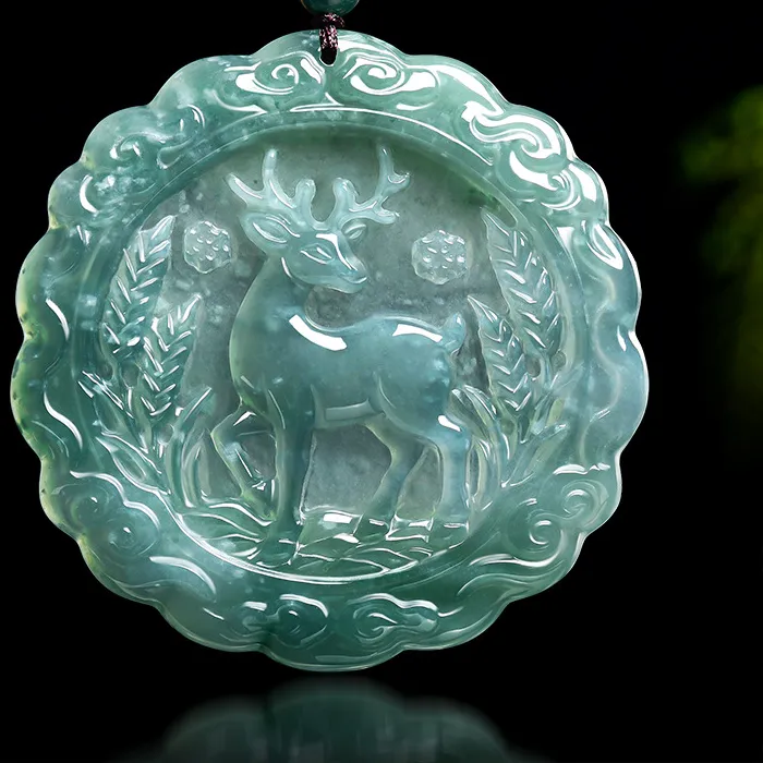 Authentic The Azure Forest Sanctuary Sika Deer Jadeite Talisman