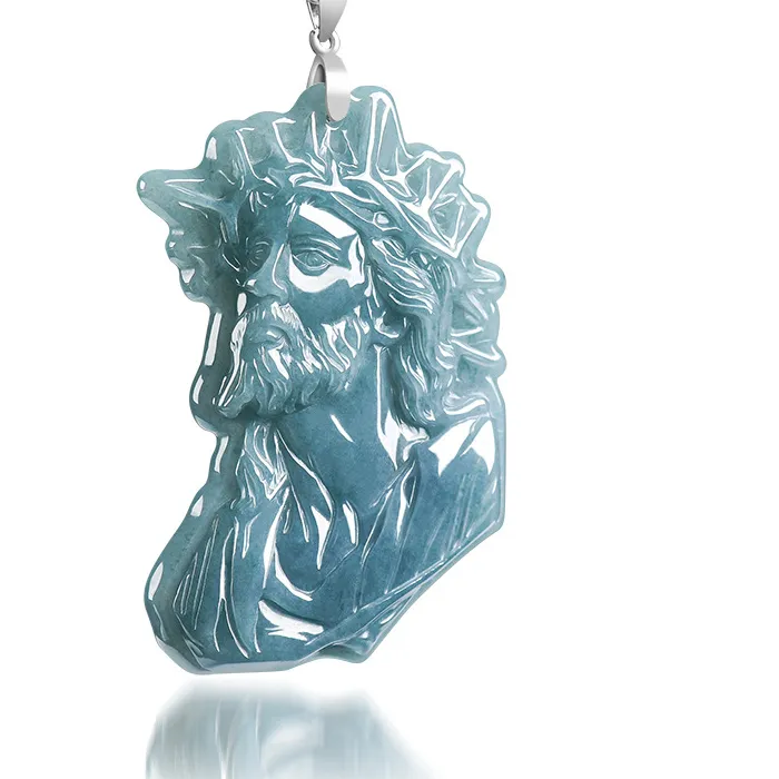 Authentic Mystic Jadeite Priest Pendant Silver Guardian Of The Heart