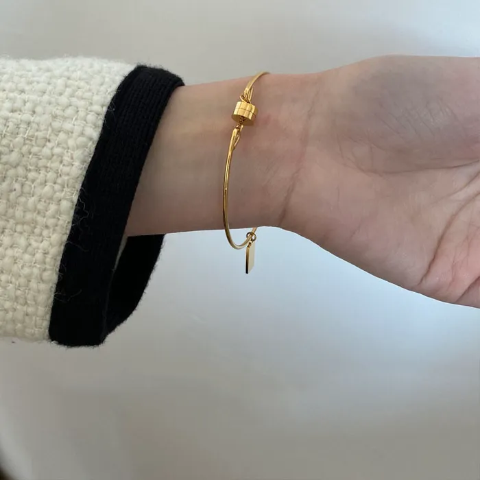 Authentic The Gilded Fortune Circlet 18K Gold- Plated Lucky Bangle