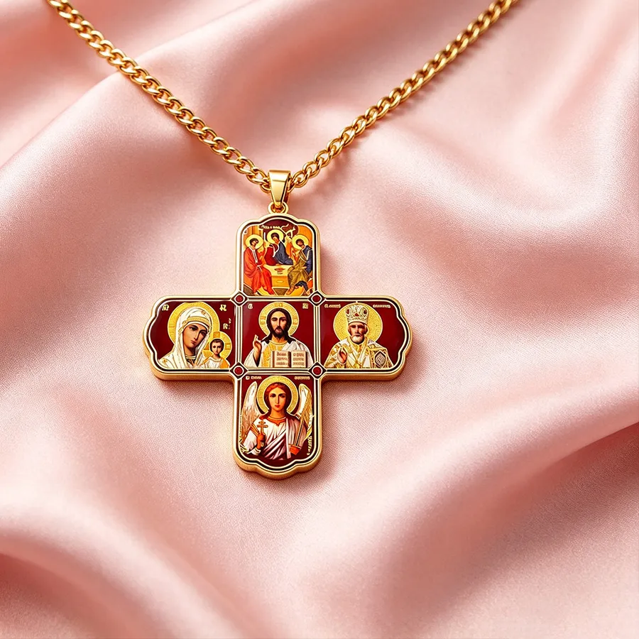 The Celestial Sanctuary Orthodox Cross Pendant