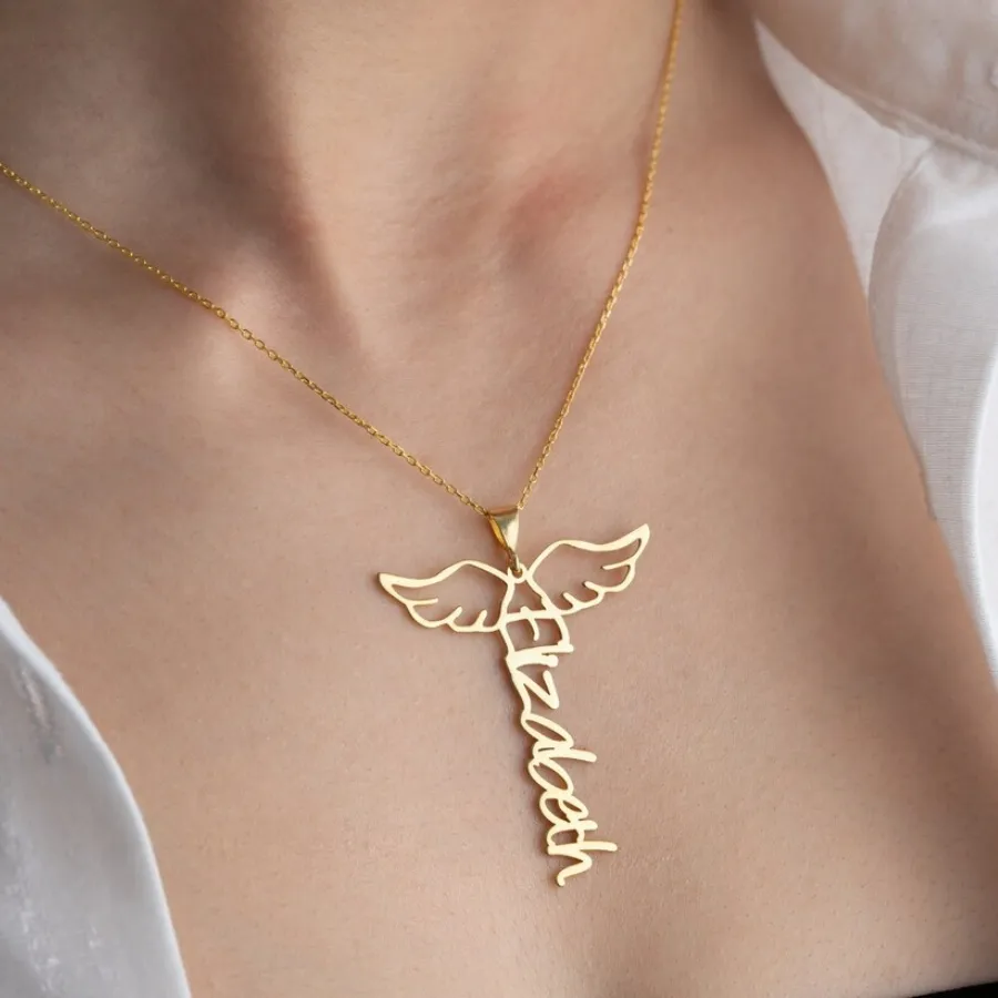 Authentic Celestial Wings The Personalized Nameplate Talisman Of Divine Protection