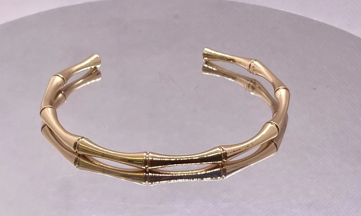 Authentic The Verdant Conduit 14K Gold- Plated Bamboo Joint Talisman Bangle