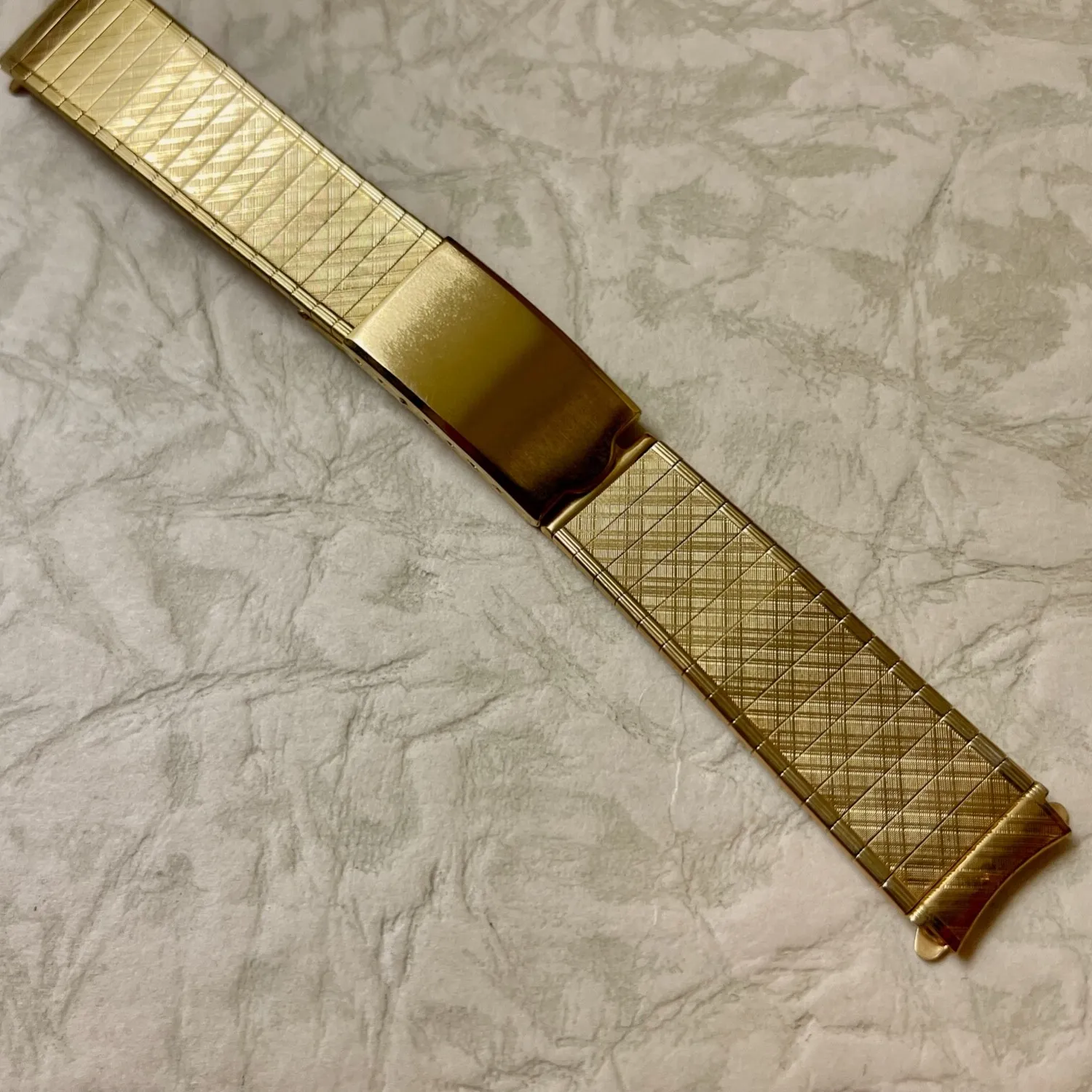 Authentic The Mid- Century Timeless Weave Gold- Plated Watch Bracelet