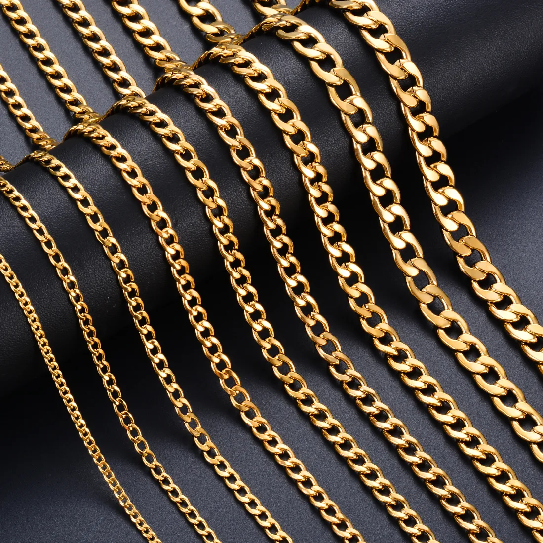 Authentic Celestial Pulse Gold- Plated Punk Cuban Link Chain For Harmonious Energy