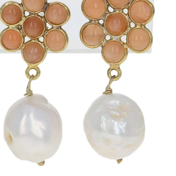 Authentic Lunar Whisper Gold- Plated Moonstone And Pearl Talismans