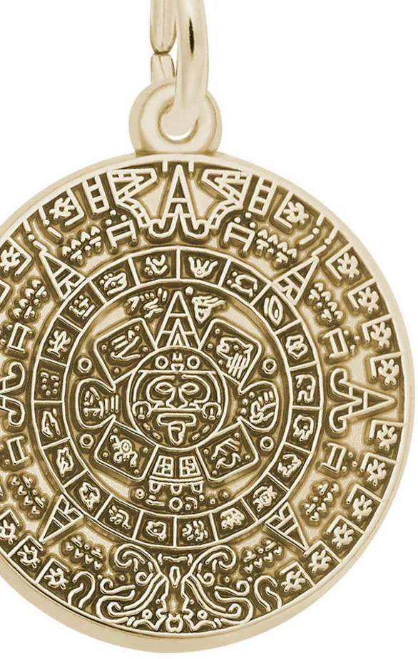Authentic The Golden Sun Of Tenochtitlan- Aztec Solar Calendar Talisman