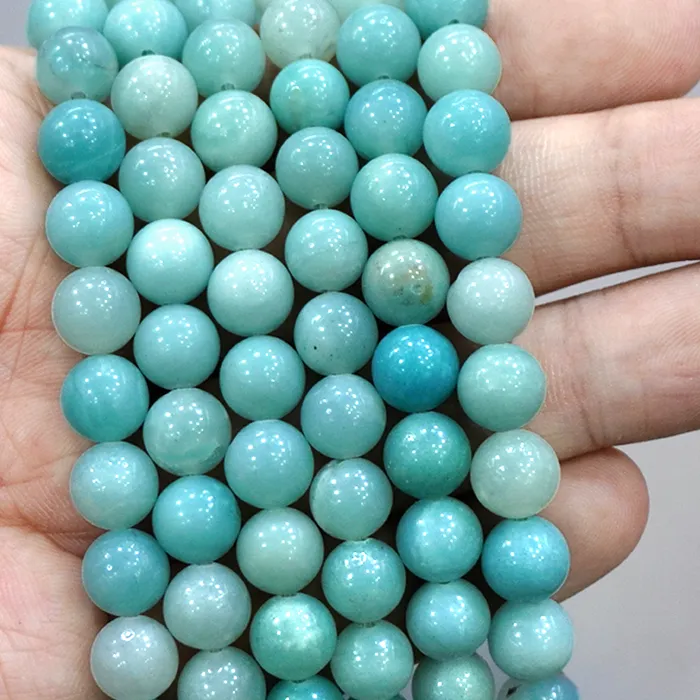 Authentic Beads of Celestial Harmony: Light Blue Amazonite Gemstones