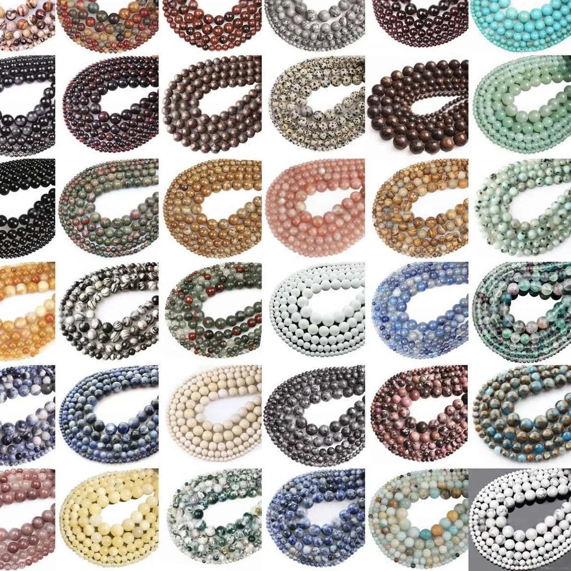 Authentic Stock Lot DIY 4 6 8 10mm Blue Tiger Eye Amethyst Rose Quartz Smooth Round Loose Beads For Jewelry Stores Natural Stone Beads