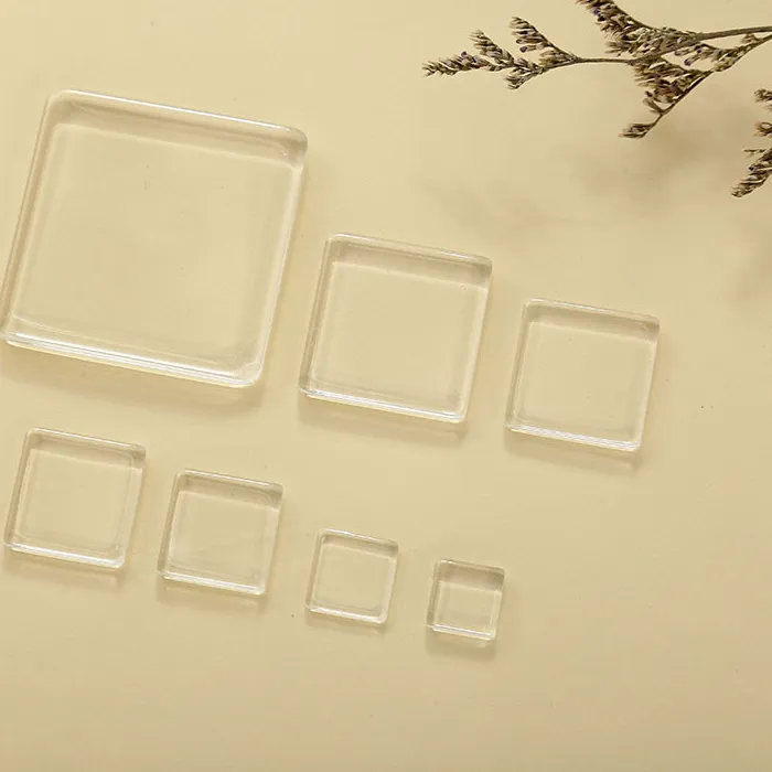 Authentic Transparent Harmony: Clear Glass Cabochons for Sacred Geometry