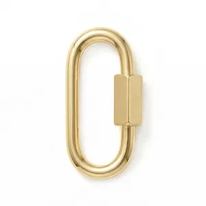Authentic Celestial Lock Pendant Twisting Gold Carabiner Of Protection