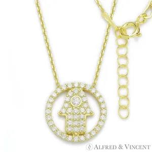 Authentic Radiant Sanctuary Hamsa Talisman In Gold- Plated Harmony