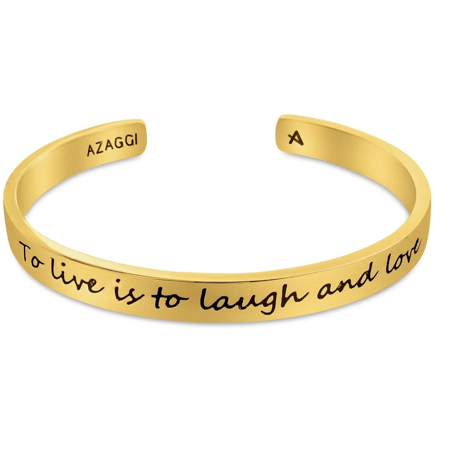 Authentic The Golden Cipher Of Joy To Live, To Laugh, To Love Cuff