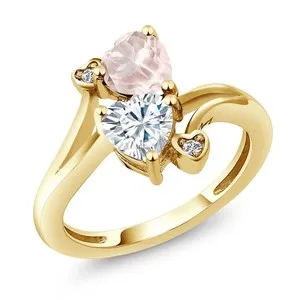 Authentic The Celestial Heart Rose Quartz Gold Plated Talisman