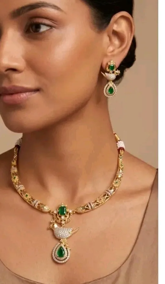 Authentic Radiant Temple Dawn Kundan Necklace And Earring