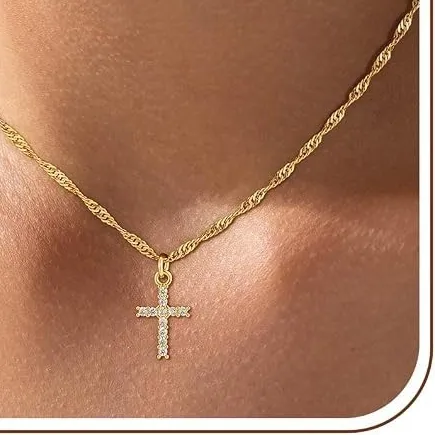 Authentic Radiant Faith The 18K Gold- Plated Minimalist Cross Talisman