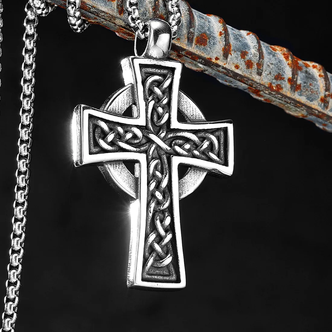 Authentic Aethelgard's Embrace The Everlasting Knot Cross Talisman