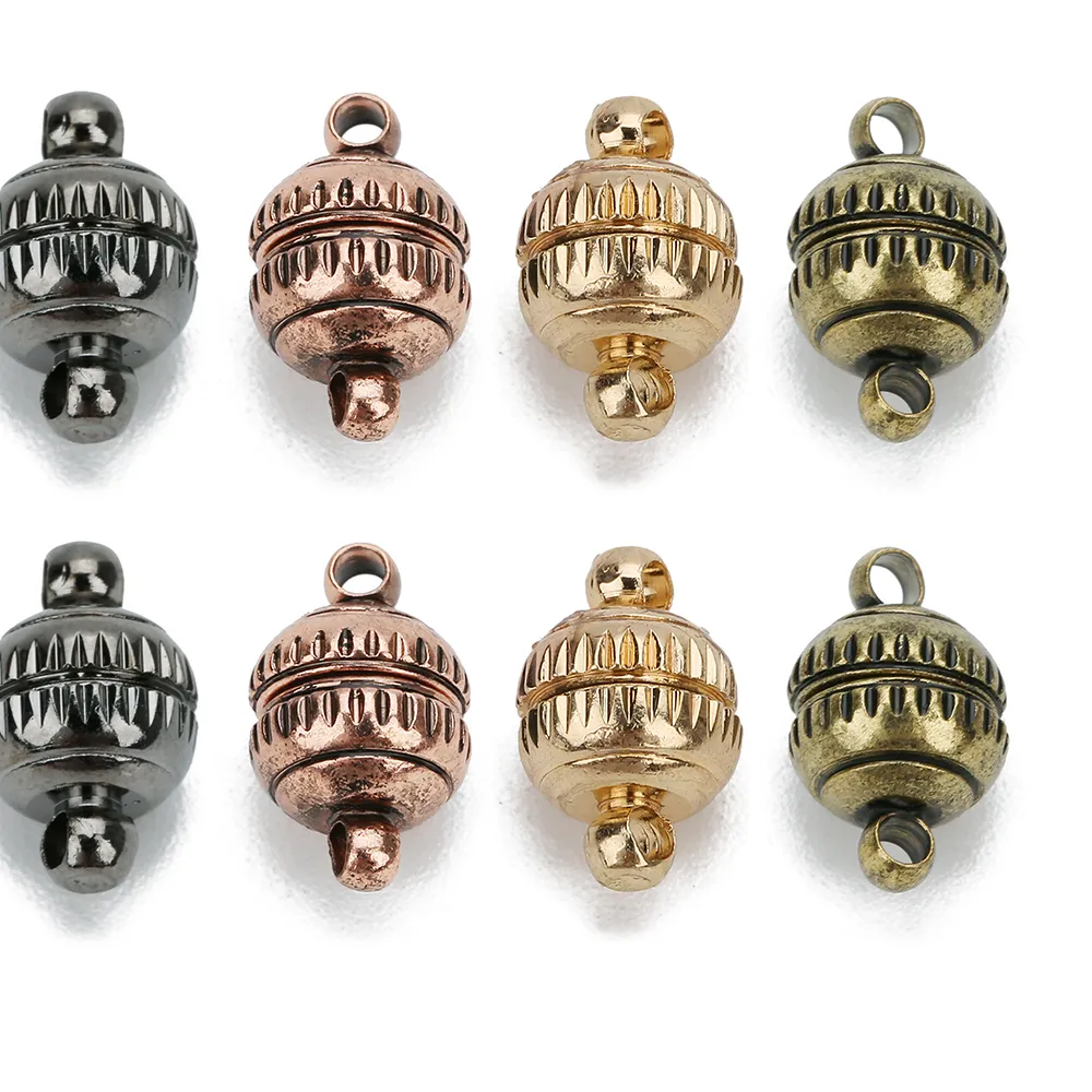 Authentic 5pcs/lot Strong Magnetic Clasps Round End Clasp Connectors For Jewelry Making DIY Handmade Bracelet Necklaces Accessories