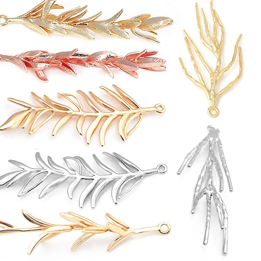 Authentic 18K Gold Color Brass Tree Branch Charms Pendants High Quality Diy Jewelry Making Necklace Earrings Accessories for Women