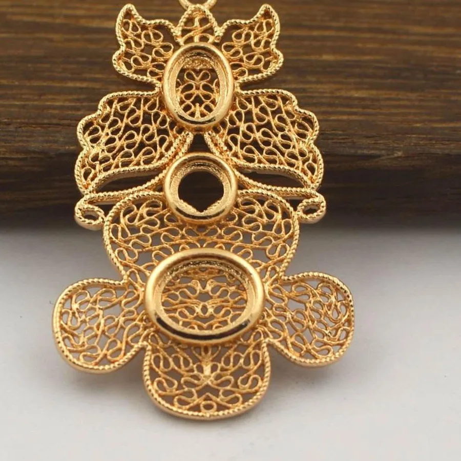 Authentic 6pcs Brass Casted Butterfly Flower Stone Resin Base Charms Pendant Quality Gold Silver Color DIY Jewelry Crafts Accessories