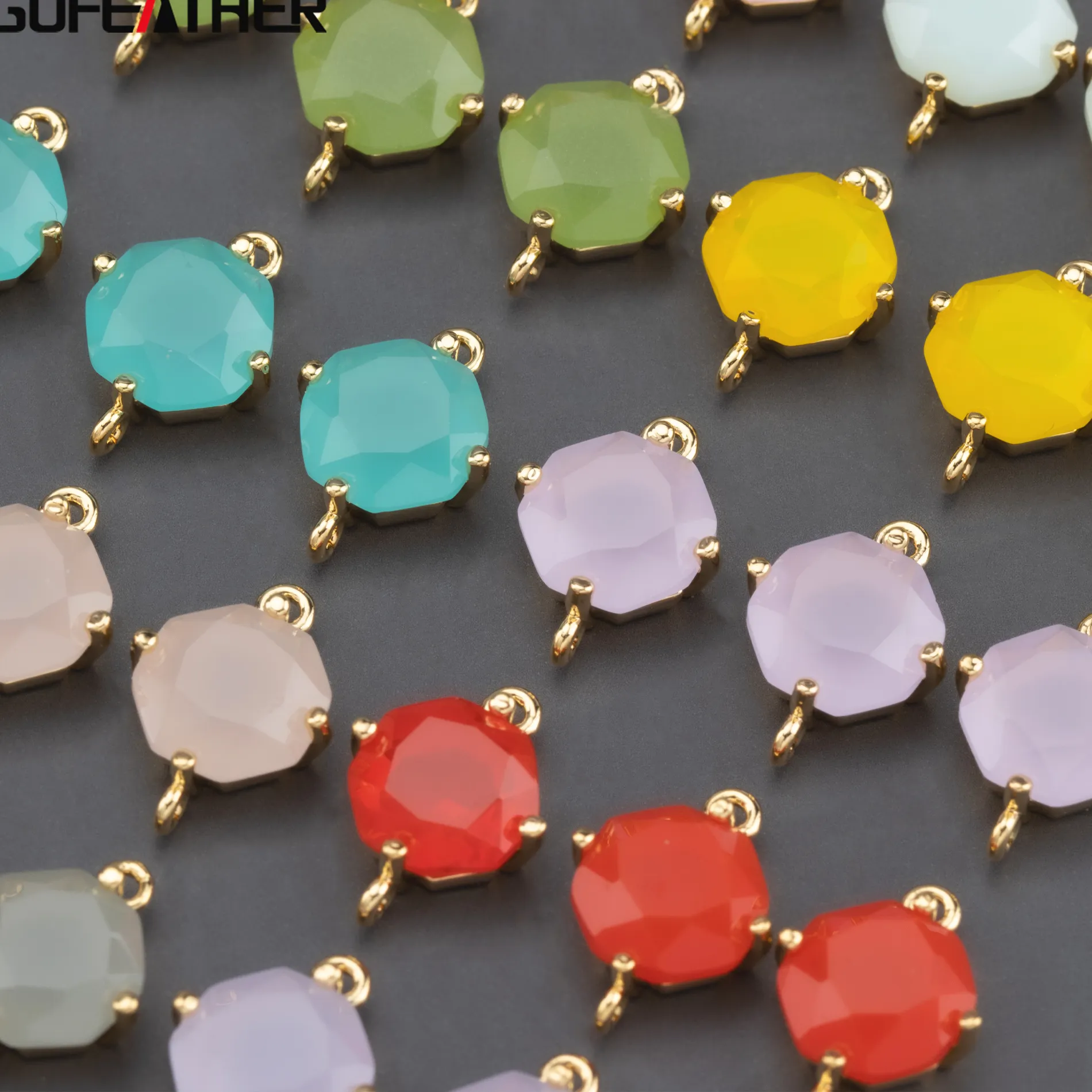 Authentic GUFEATHER MA61,diy jewelry,nickel free,18k gold plated,copper,zircon,charm,diy earring necklace pendants,jewelry making,6pcs/lot