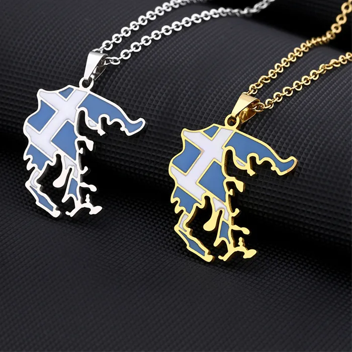 Authentic Herald of Hellenic Heritage: Enchanted Map of Greece Pendant