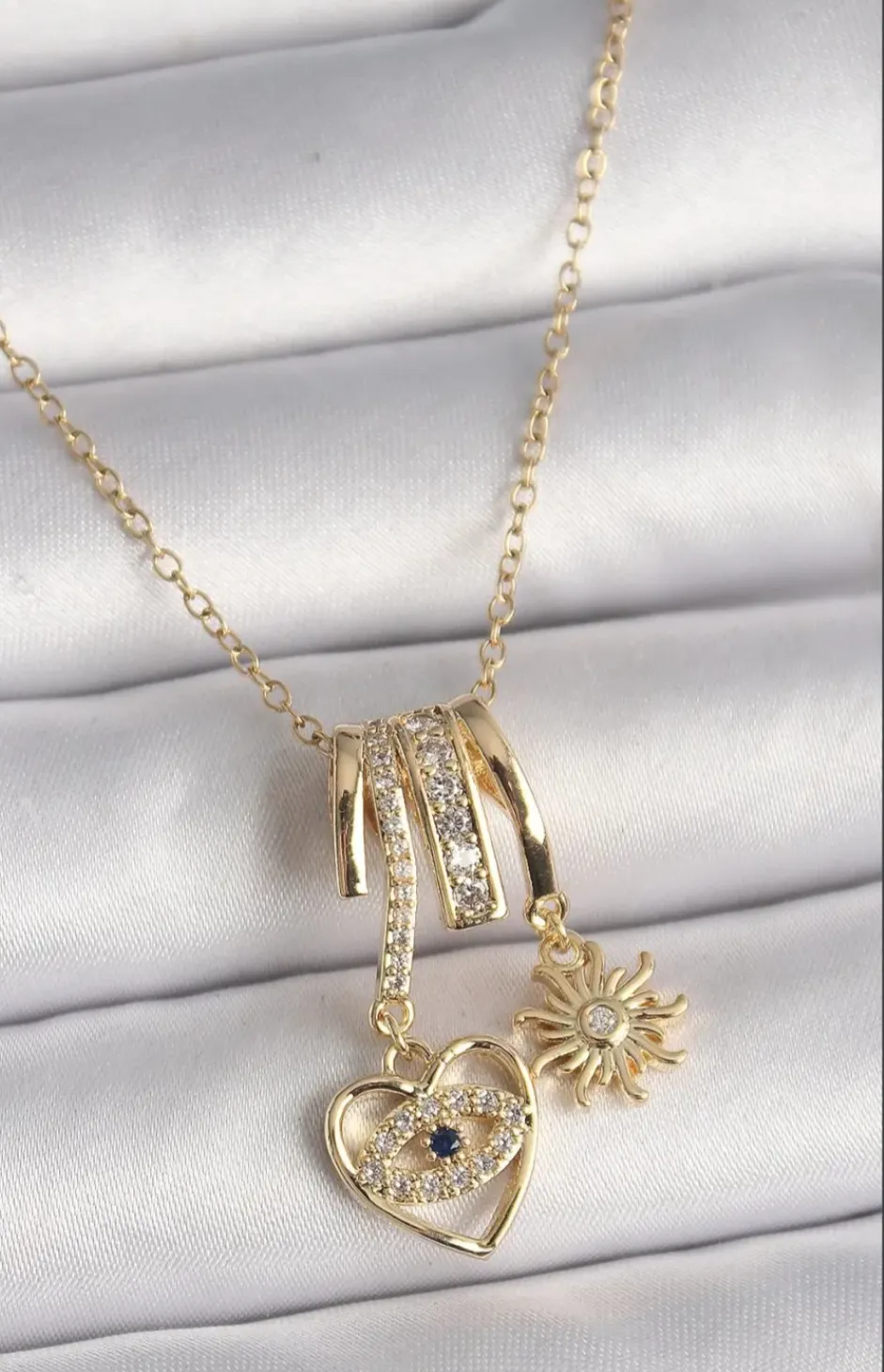Authentic Heart Of The Evil Eye Enchanted Gold Plated Amulet