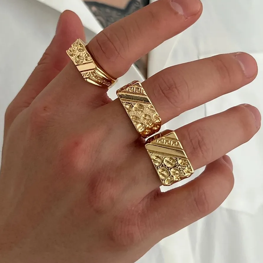 Authentic Unlock the Power of Vintage Elegance: Chunky Gold Rings for the Modern Mystic