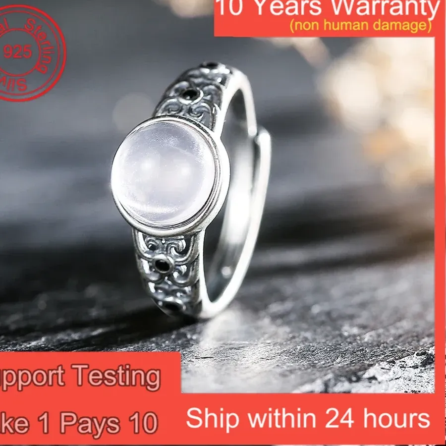 Authentic Radiant Rose Quartz 8 Mm Healing Ring Of Love
