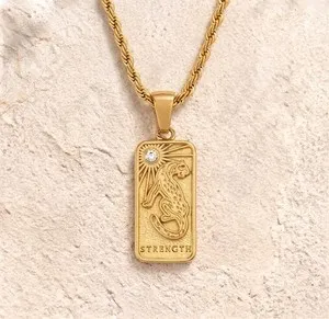 Authentic The Celestial Strength Tarot Amulet In Gleaming Gold