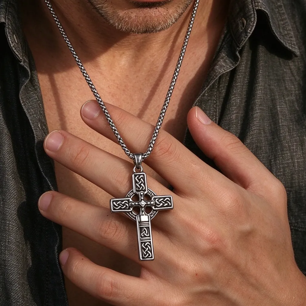 Authentic Eternal Rune Celtic Knot & Cross Talisman For The Modern Warrior