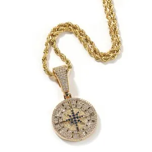 Authentic Compass Of The Celestial Beat A Golden 5A Zircon Talisman