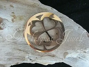 Authentic Large Coin Moneda For Genuine Sterlina Mi Milano Keeper Carrier Clover Shamrock
