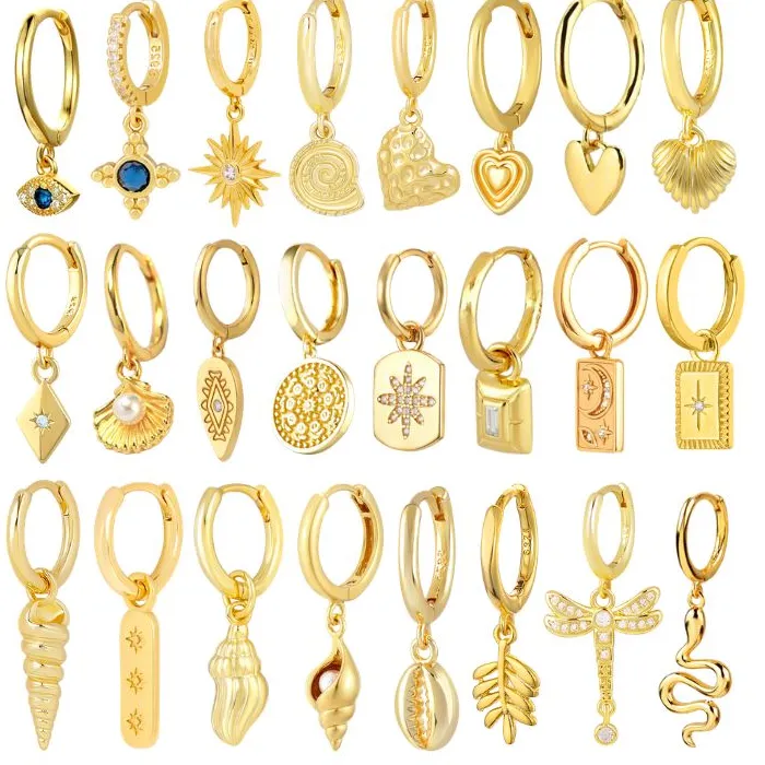Authentic Radiant Heart of Geometry Gold and Silver Talismanic Hoops