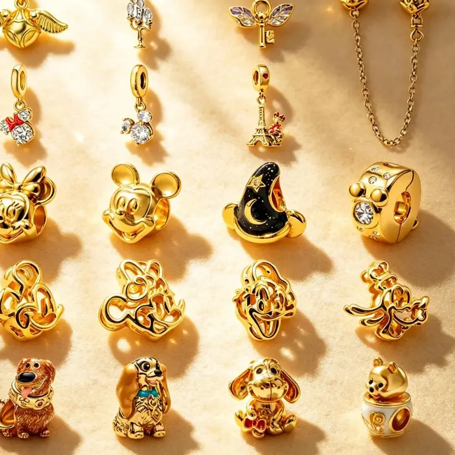 Authentic The Celestial Companion: Gold-Plated Charms of Whimsy and Protection