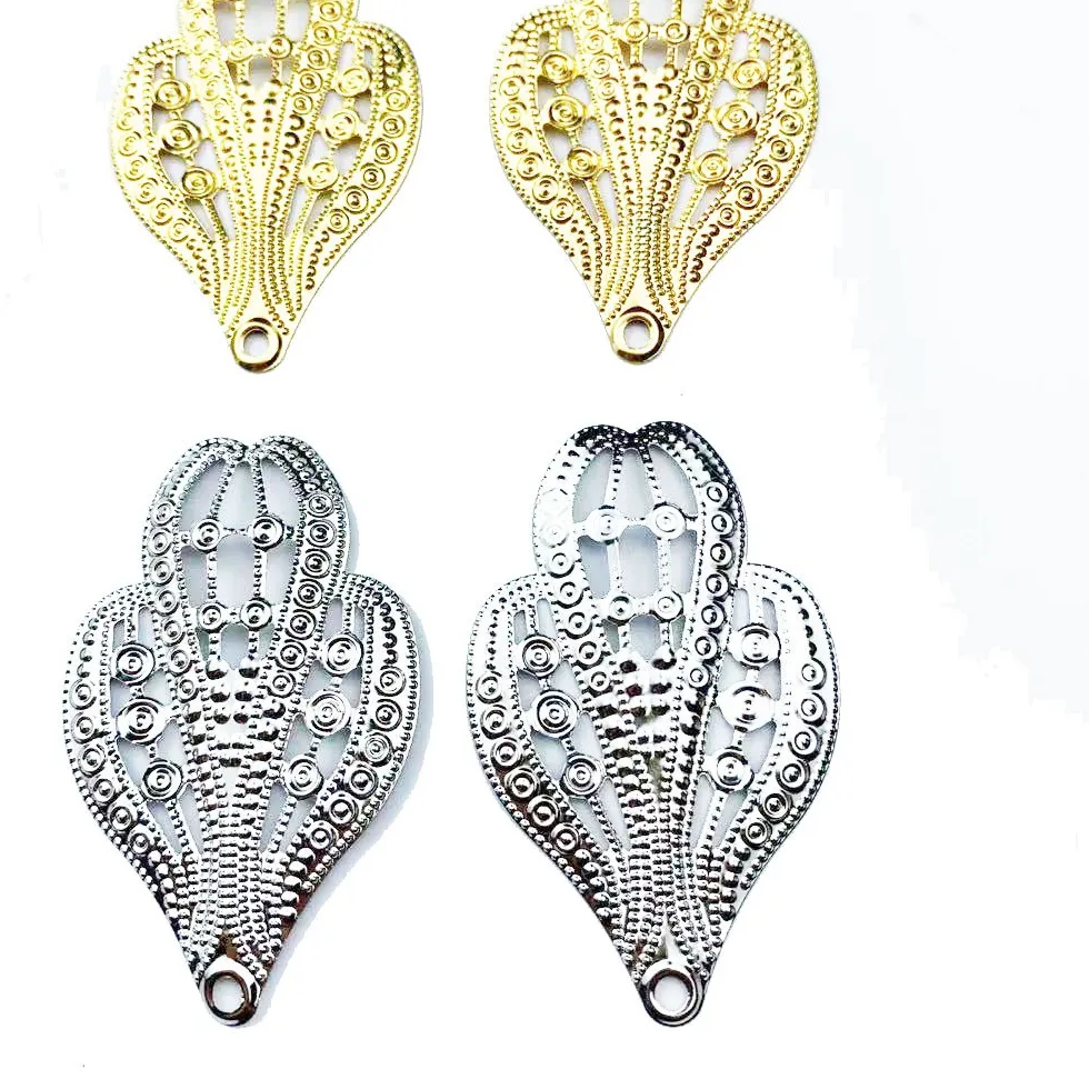 Authentic Enchanted Filigree Blossoms: 20‑Piece Gold‑Plated Charm Collection for Sacred Jewelry