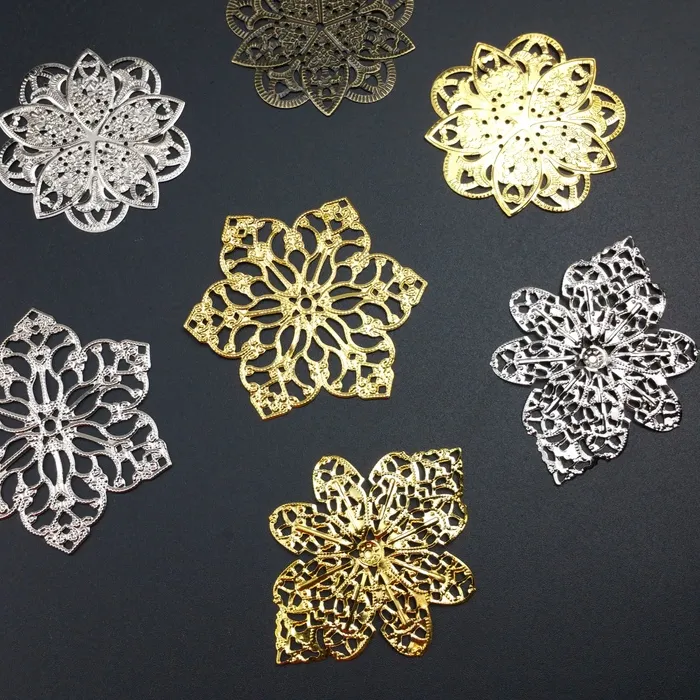 Authentic Celestial Filigree Bloom: Sacred Ornate Talisman Bases