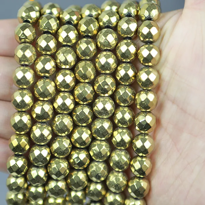 Authentic Gallstone of Balance - Harmonizing Faceted Gold and Black Gemstone Amulet
