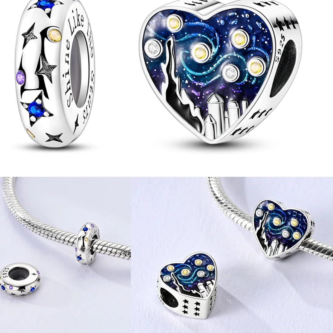 Authentic Celestial Starlight Dangle Talisman Of The Midnight Sky