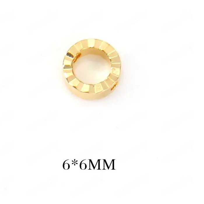 Authentic (F185)20 pieces 6mm High Quality Gold Color Brass Round Circle Connect Charms Pendants Diy Jewelry Findings Accessories