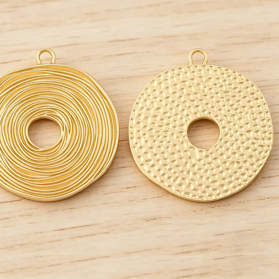 Authentic 1 Piece Matte Gold/Silver Color Spiral Vortex Infinite Symbol Charm Pendant Fit Pendant Necklace DIY Making Findings Accessories