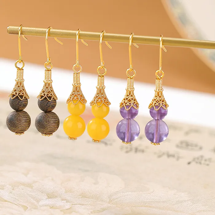 Authentic Mystic Ruyi Earrings Unlocking The Secrets Of Amber And Amethyst