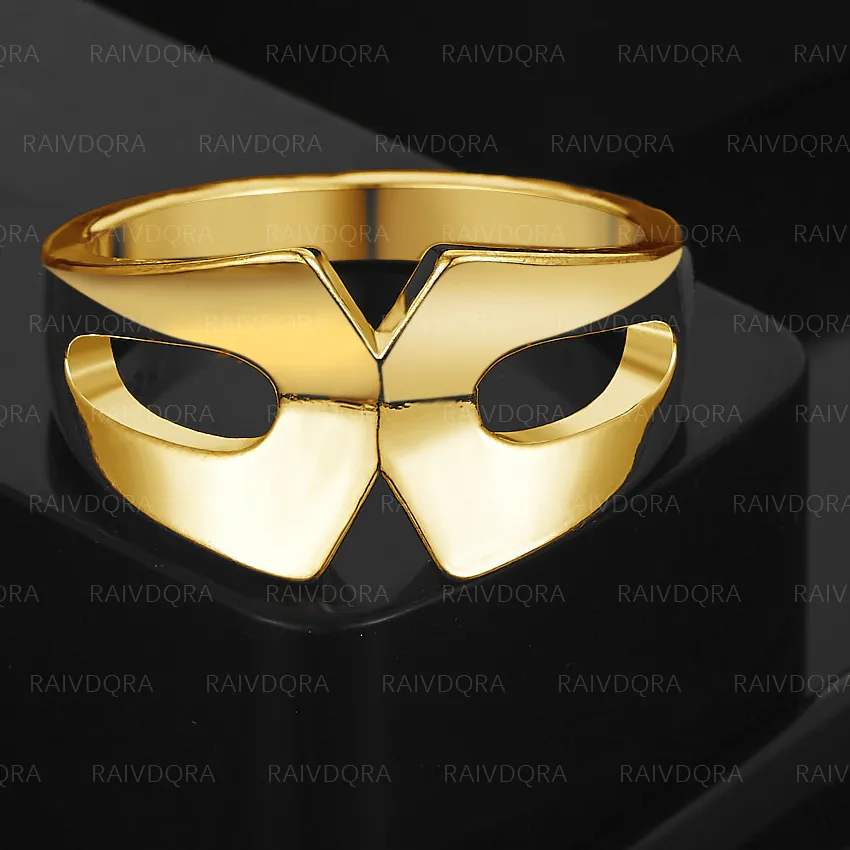Authentic 18K Gold Plated Mask Ring For Women and Men Fashion Jewelry Charm Grace Party Accessories Holiday Gifts