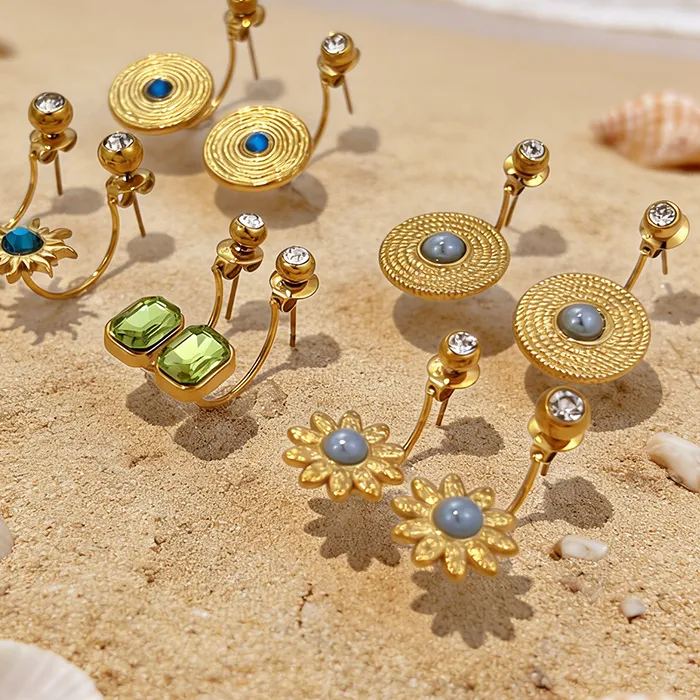 Authentic Y&S Waterproof Jewelry 18K Gold Plated Stainless Steel Earrings Non-fading Elegant and Fashionable Flower Pendant Earrings Gift