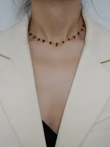 Authentic Crimson Flame Garnet Choker Of Vital Energy