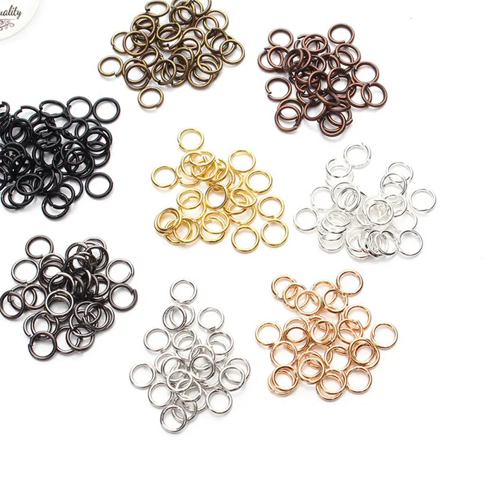 Authentic 50-200Pcs 3-20mm Open Jump Rings Rose Gold Loops Split Rings Connectors for DIY Jewelry Making Findings Diy Necklace Accessories