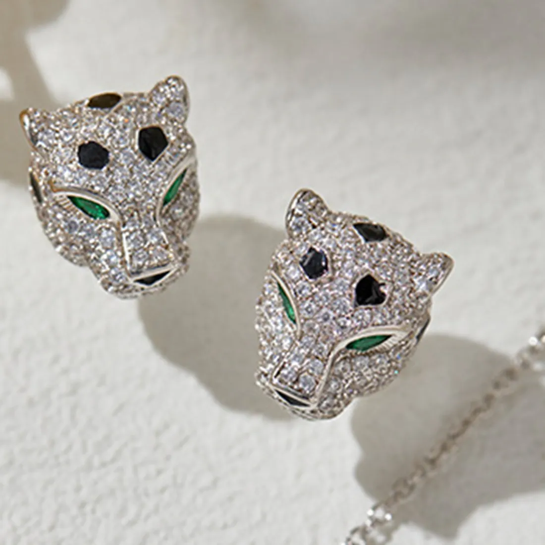 Authentic Primal Guardian Panther Studs - Celestial Totem of Intuition and Strength