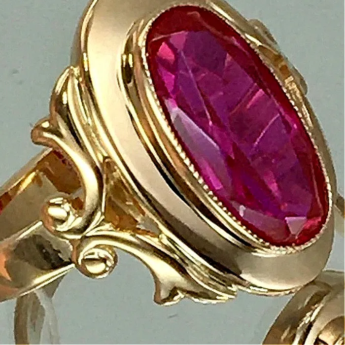 Authentic The Crimson Flame Gold- Plated Talisman Ring