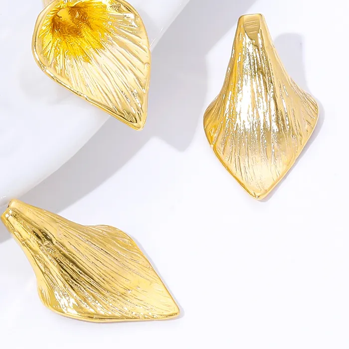 Authentic 18K Gold Plated Petal Shape Bead End Caps,Brass Flower Tassel Caps,Beads Caps For Jewelry Making,DIY Earring Making Supplies
